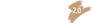 Logo of Ronneby 2.0 featuring modern typography with a beige geometric accent.