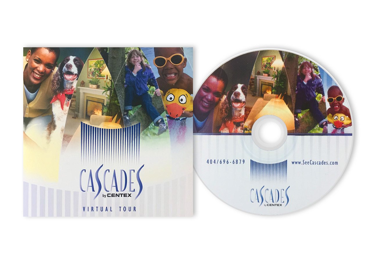A 1994 digital video CD and cover for the animated film 'Cascades' featuring colorful characters and a castle.