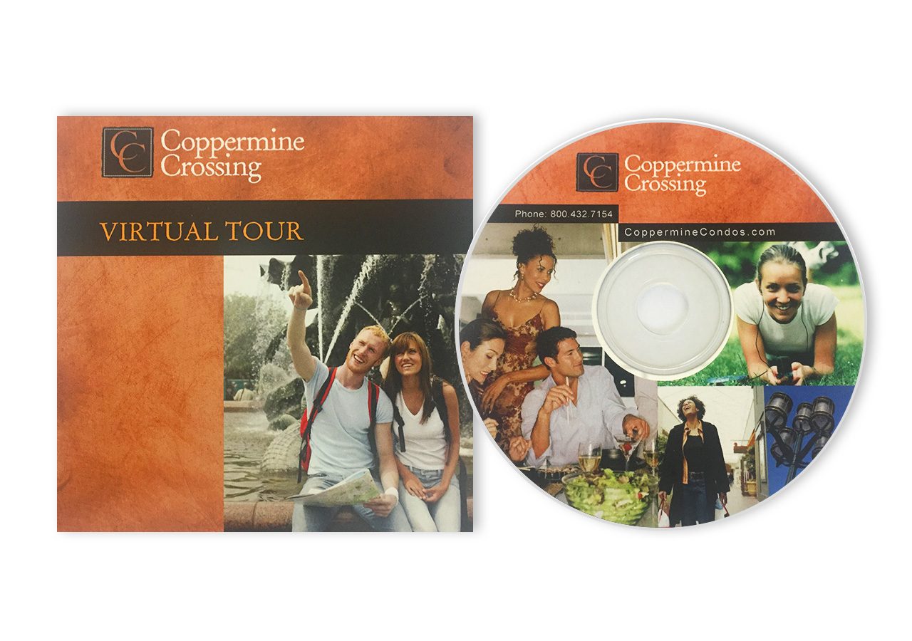 CD cover and disc for "Opposites Attract" virtual tour by Carnival Cruise, featuring diverse group of smiling tourists.