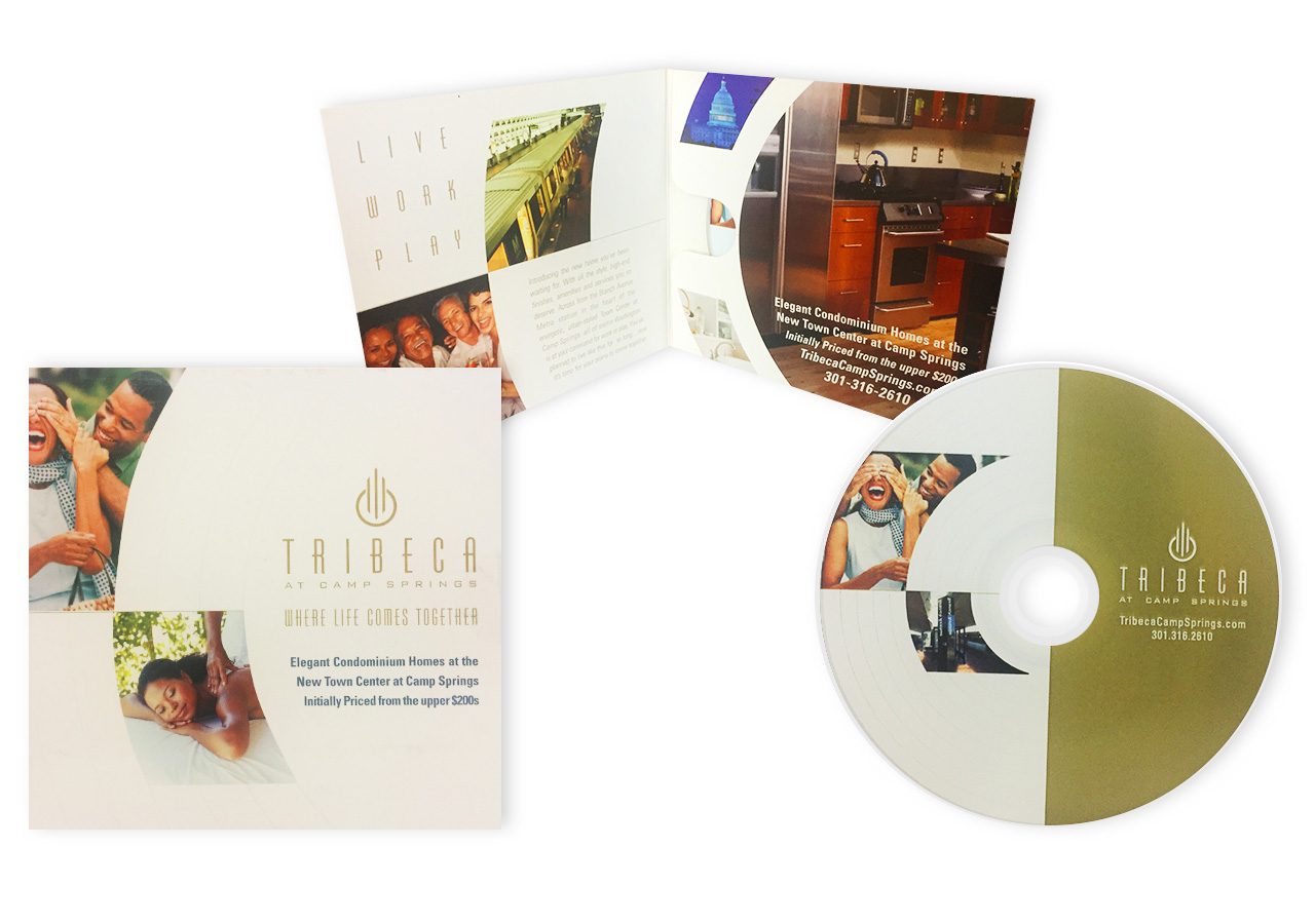 A collection of promotional materials including a booklet, brochures, and a CD for Trivice Relaxation.