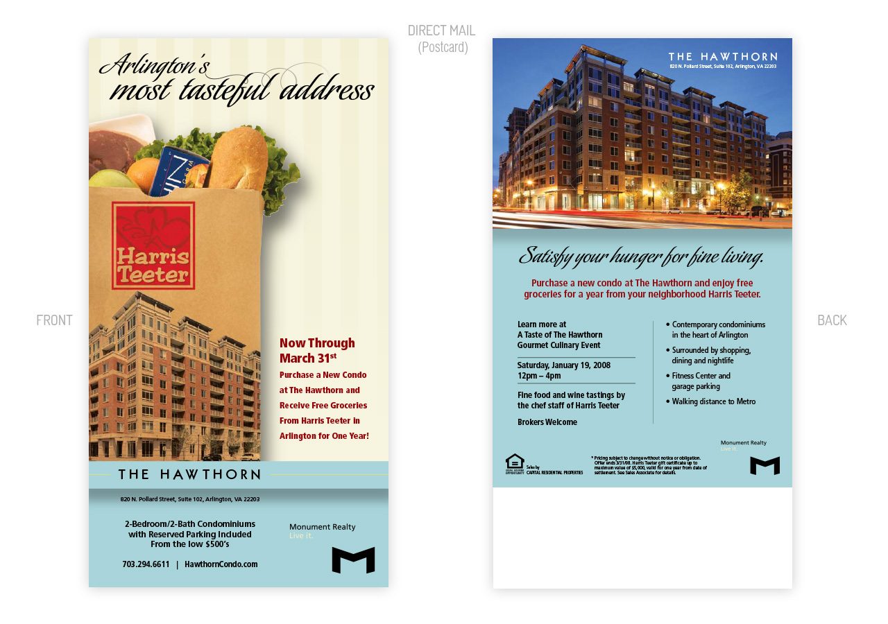 Brochure for The Hawthorn condominium promotion.