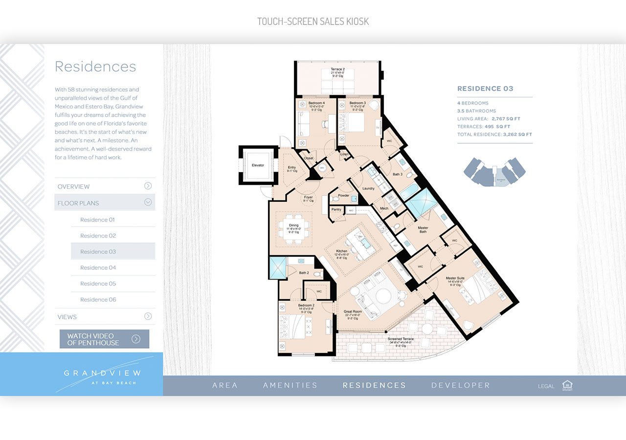 Detailed architectural floor plan of a multi-room apartment with labeled areas and measurements.