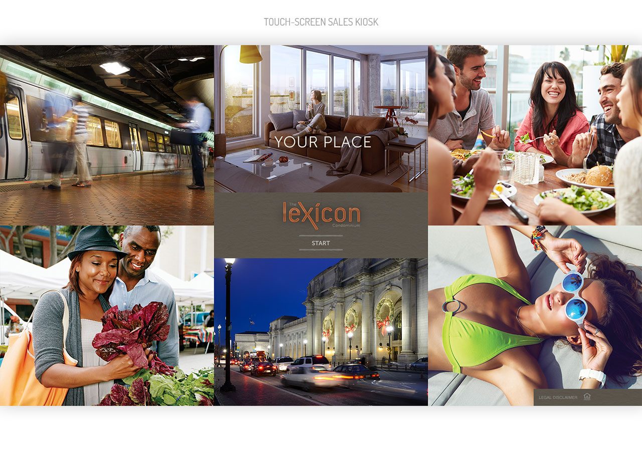 Collage showcasing a yoga studio, people enjoying food and drinks, vibrant city scene, and fresh market produce emphasizing wellness and peace.
