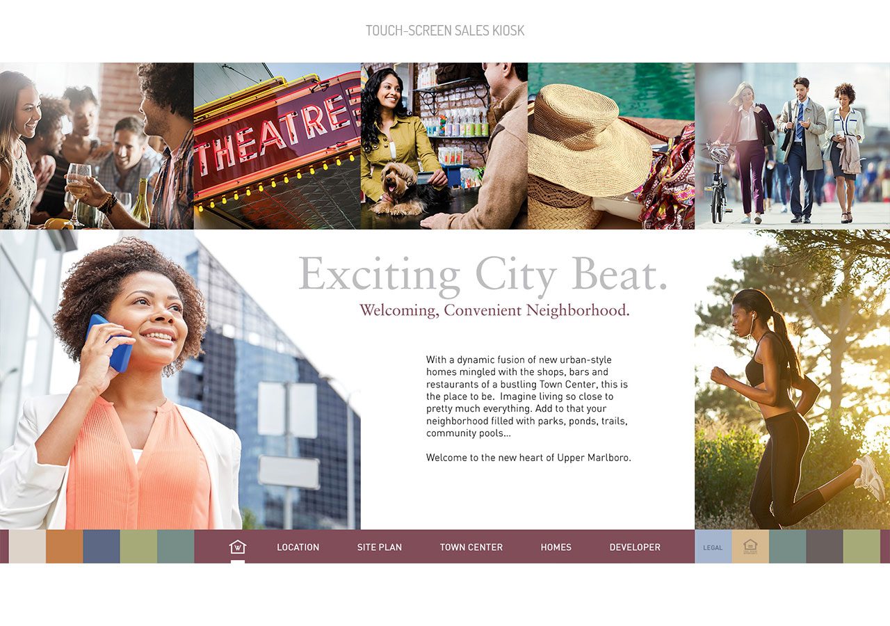 A collage showing a theater sign, people enjoying music, and city scenes with the text 'Exciting City Beat' promoting Washington, D.C.'s vibrant culture.